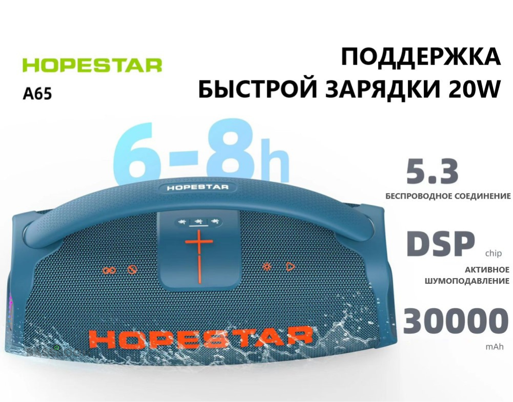 Портативная колонка Hopestar A65 Blue