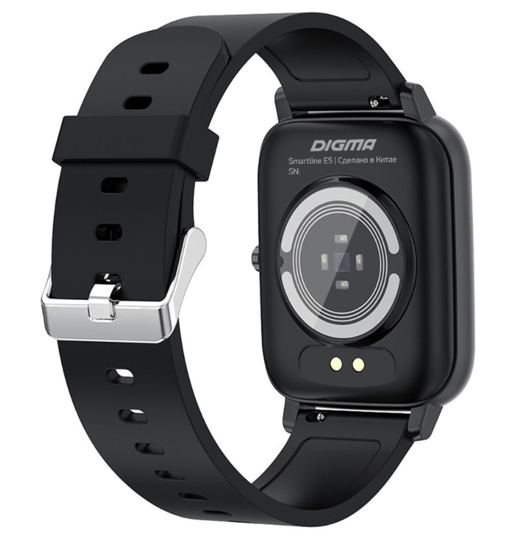 Умные часы Digma Smartline E5 черный (E5B)