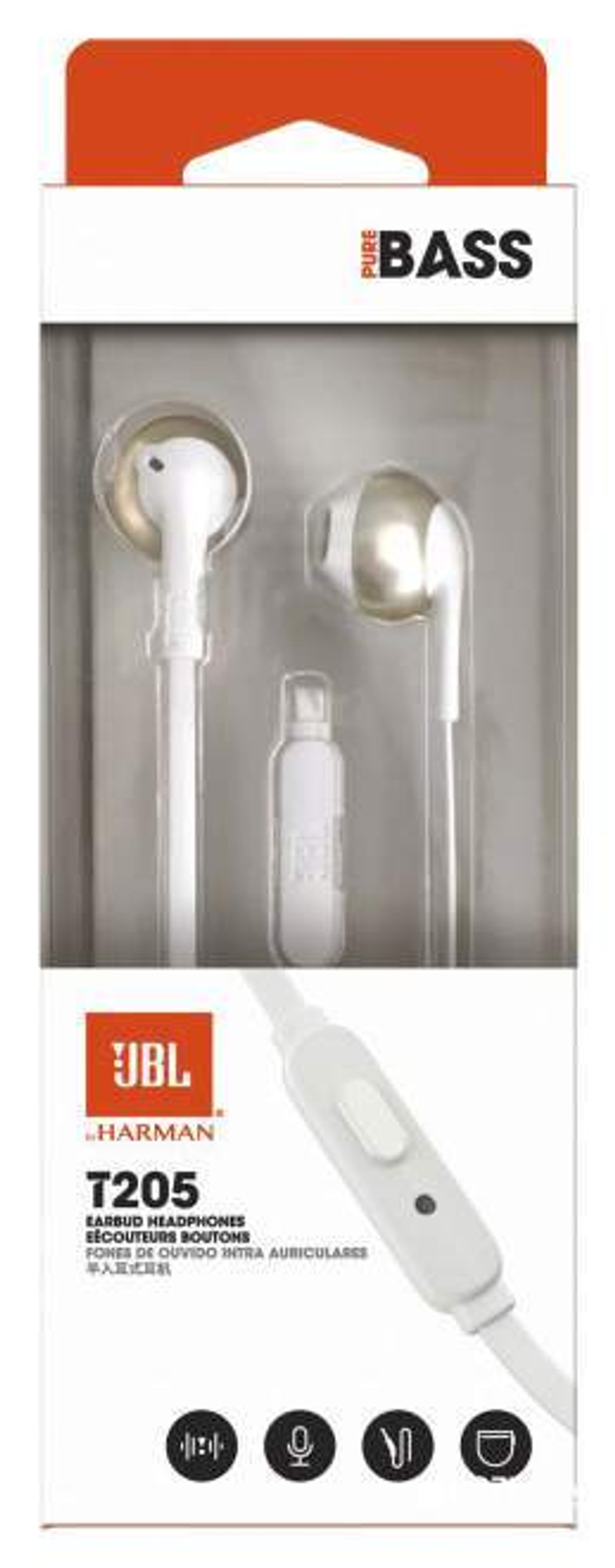 Наушники JBL T205 Silver