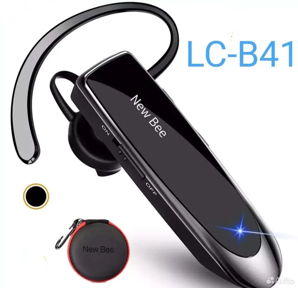 Беспроводная Bluetooth-гарнитура New Bee LC-B41 с кейсом черный