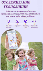 Детские смарт-часы Smart Baby Watch E7 4G черный/розовый, черный (5422712)