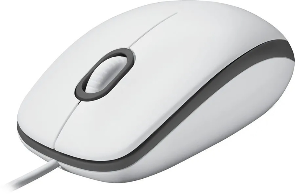 Мышь компьютерная Logitech M100 проводная оптическая светодиодная USB бел 910-006764