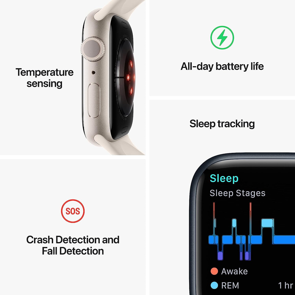 Умные часы Apple Watch Series 8 45mm Aluminium Case (PRODUCT) RED Sport Band M/L