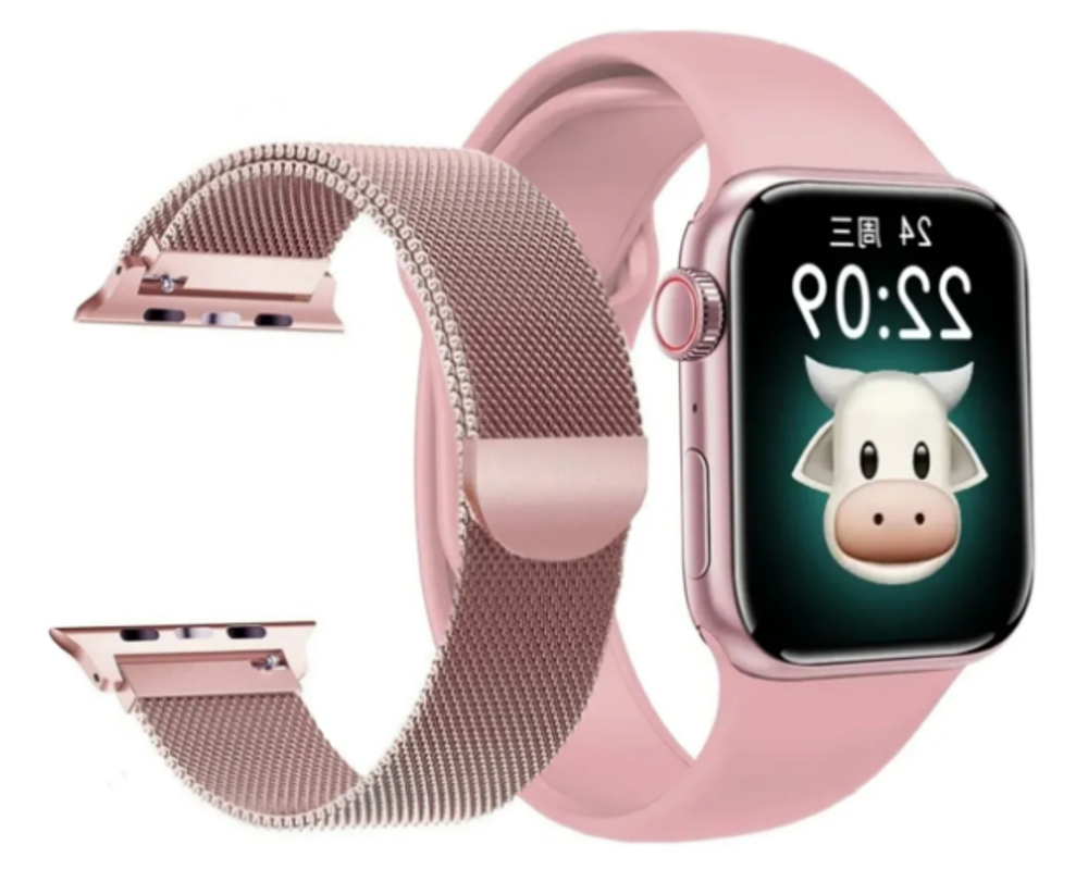 Смарт часы Smart Watch M26 Plus с дополнительным браслетом Milano, розовый