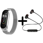 Смарт-часы BandRate Smart BRSM44BSWB-SET1 с беспроводными наушниками