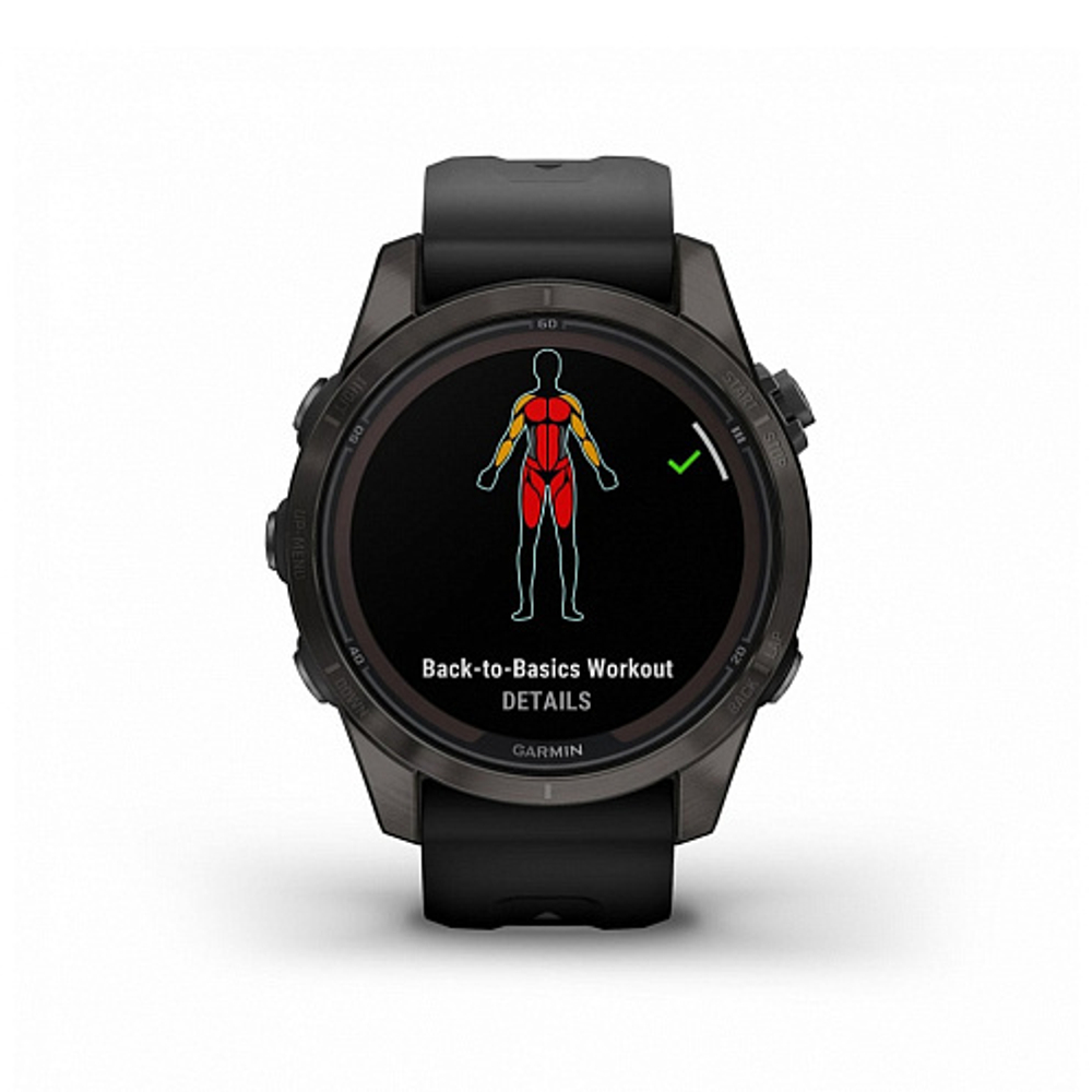 Умные часы Garmin Fenix 7S Pro Sapphire Solar Edition 42мм, 1.2&quot;, Wi-Fi, темно-серый