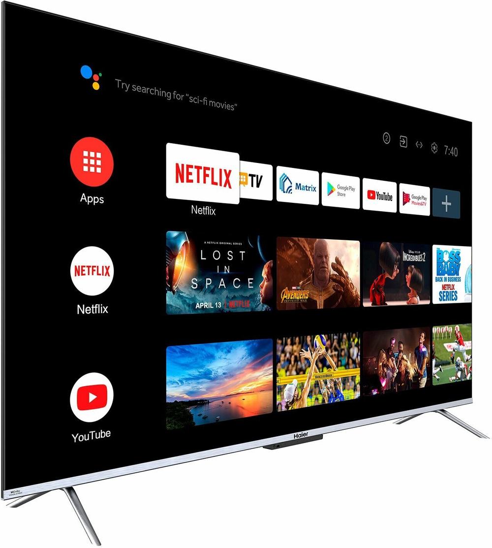 50" телевизор Haier 50" Smart TV S3 VA RU серый