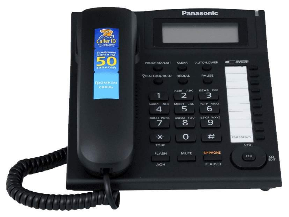 Проводной телефон Panasonic KX-TS2388RUB черный