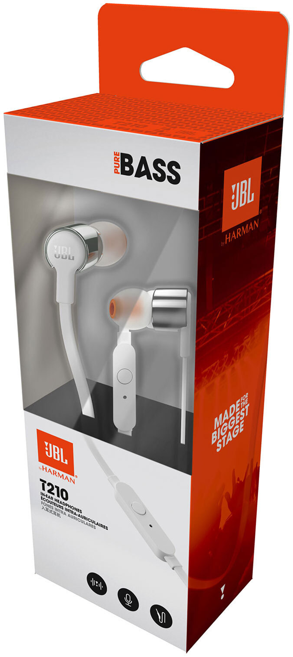 Наушники JBL T210 Silver