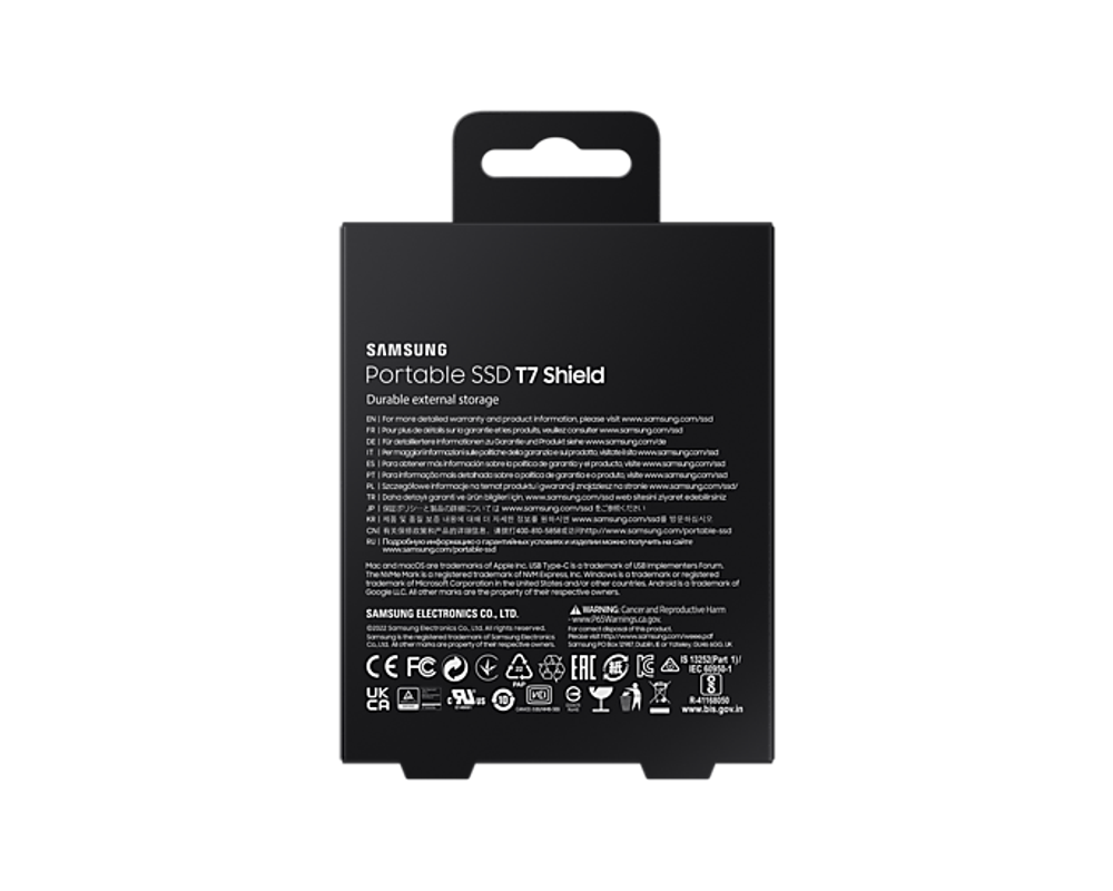 Внешний SSD диск Samsung T7 Shield 2 ТБ синий MU-PE2T0R/AM