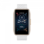 Смарт-часы Motorola Moto Watch 40 розовое золото, с белым ремешком