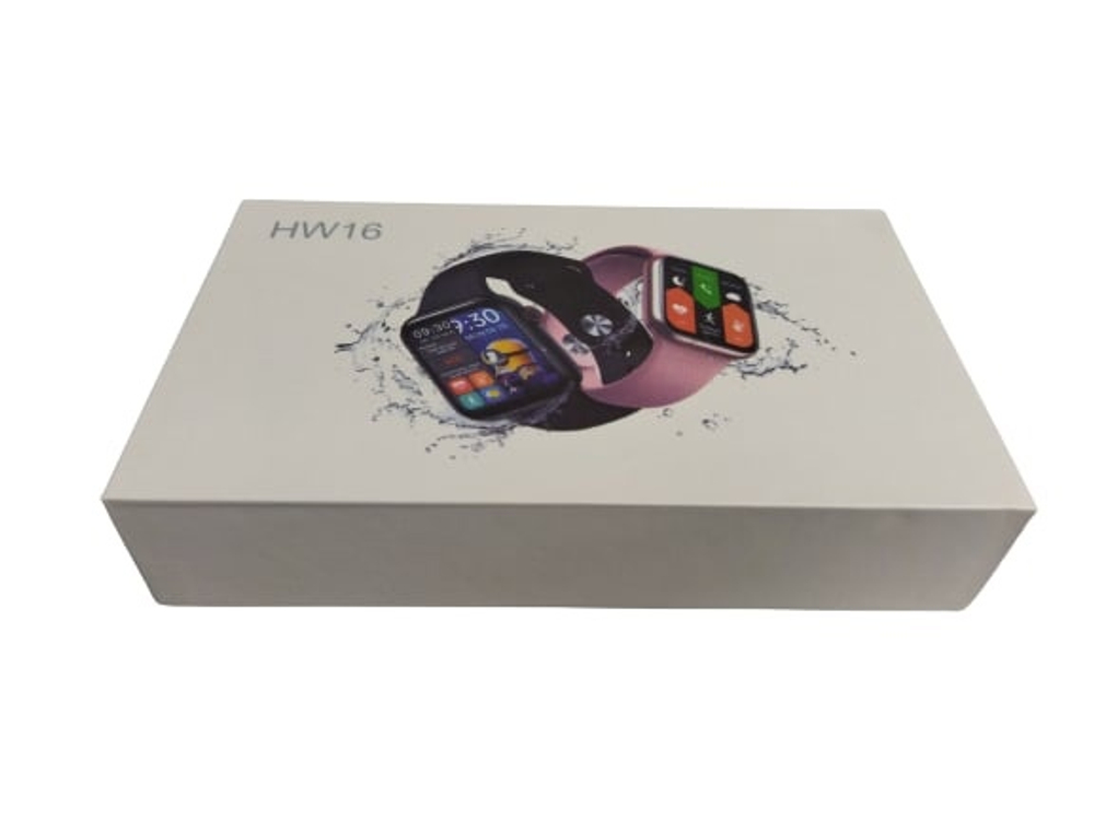 Смарт часы Smart Watch НW 16, 44mm, золотистый (розовый ремешок)
