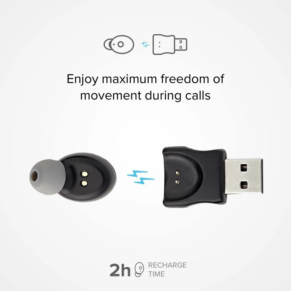 Беспроводная гарнитура SBS Mobile BT290, Bluetooth 5.0, черная (TEEARBT290K)