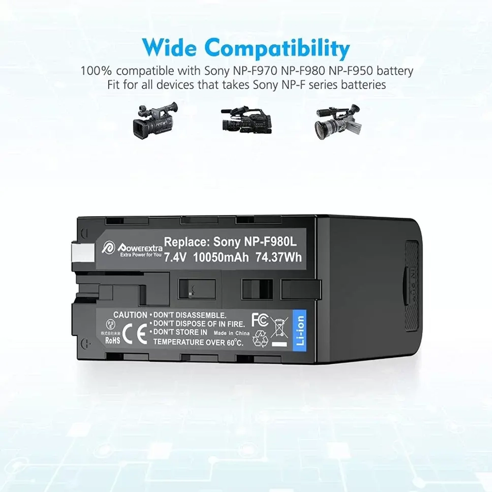 Аккумулятор универсальный Power Extra NP-F980L 3200 мА/ч