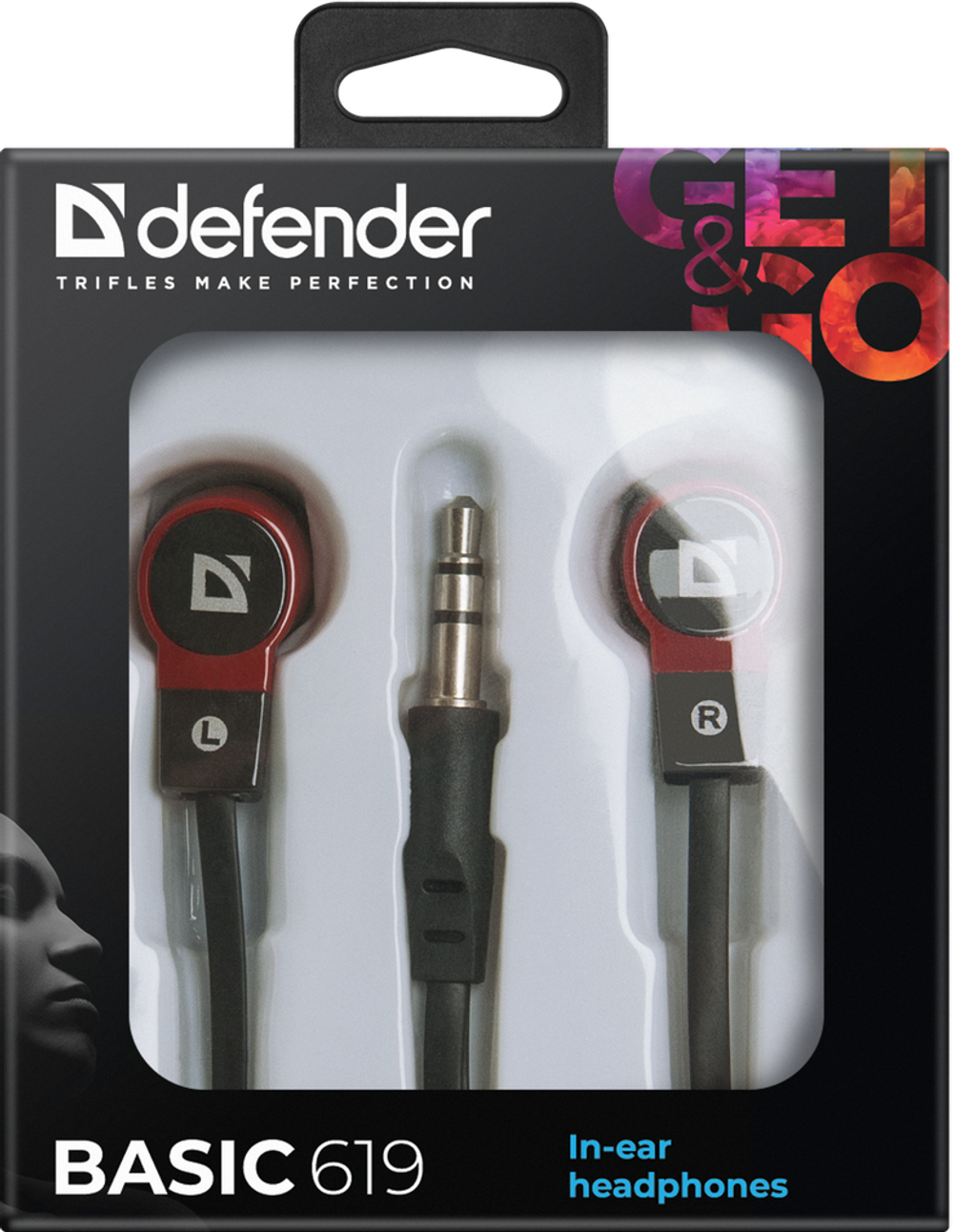 Наушники Defender Basic 619 Black/Red