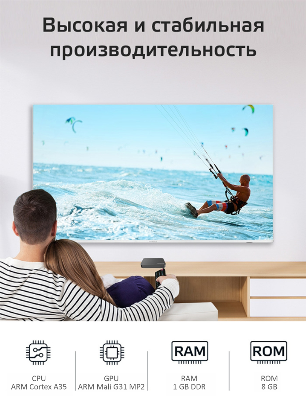Смарт-приставка Harper ABX-105 1/8 GB Black