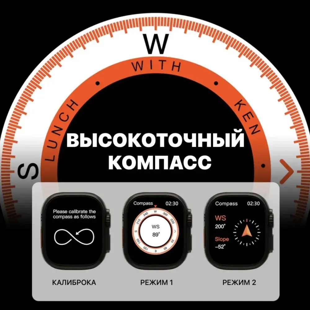 Смарт-часы Smart Watch x9 ultra 2 49мм черный