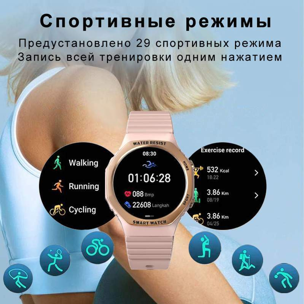 Смарт-часы CheckME Smart CMSH80RPP, розовый