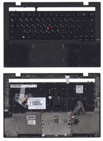 Клавиатура для Lenovo ThinkPad X1 Carbon G2 2014 черная с черным топкейсом
