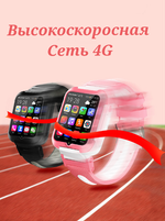 Детские смарт-часы Smart Baby Watch E7 4G черный/розовый, черный (5422712)