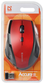 Беспроводная мышь Defender Accura MM-365 Red/Black