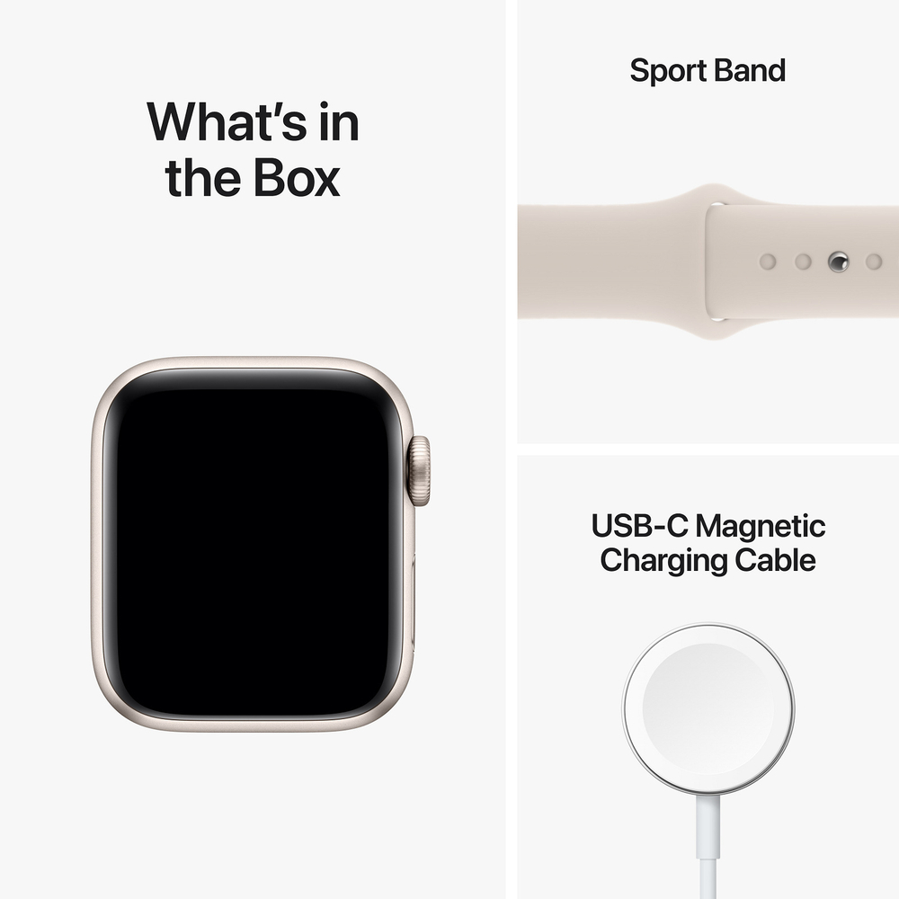 Смарт-часы Apple Watch SE 2nd 44 мм Starlight Aluminum Case Sport Band ML