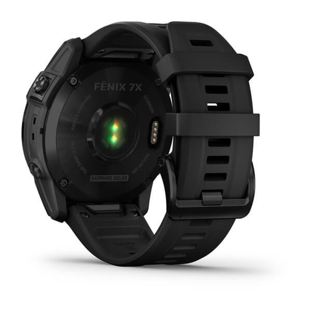 Часы Garmin Fenix 7X Solar титановый серый с черным ремешком