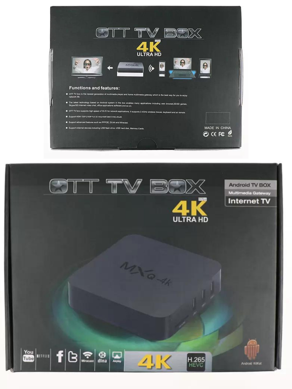 Смарт-приставка XPX MXQ 4K черный