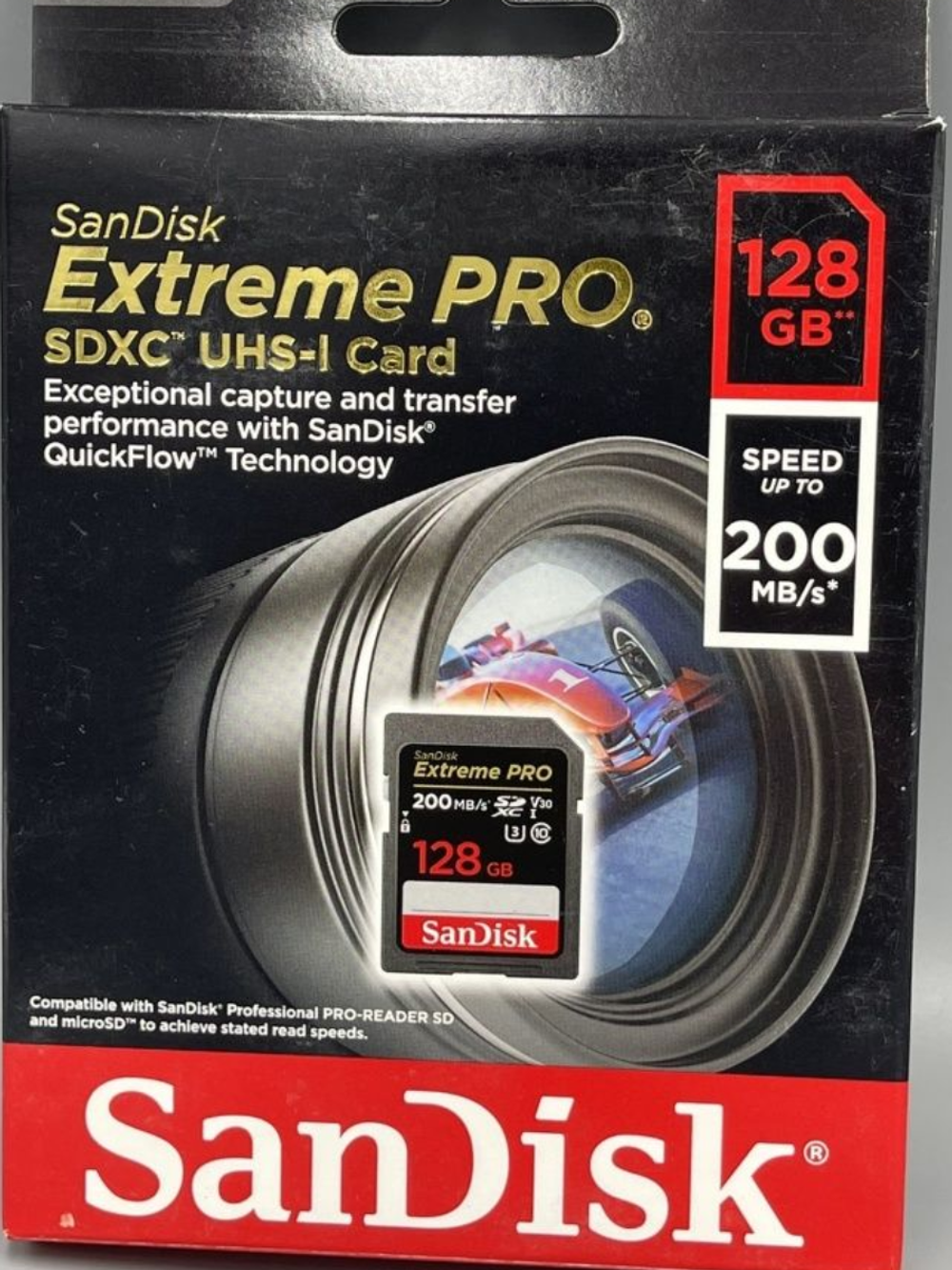 Карта памяти SanDisk SDHC 128Гб SDSDXXD-128G-GN4IN Extreme PRO SDXC UHS-I 128GB