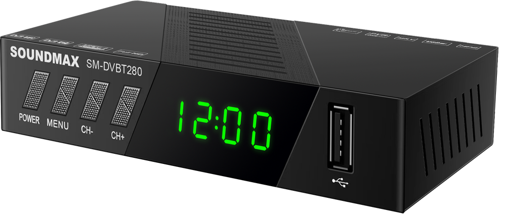 Приемник телевизионный DVB-T2 Soundmax SM-DVBT280