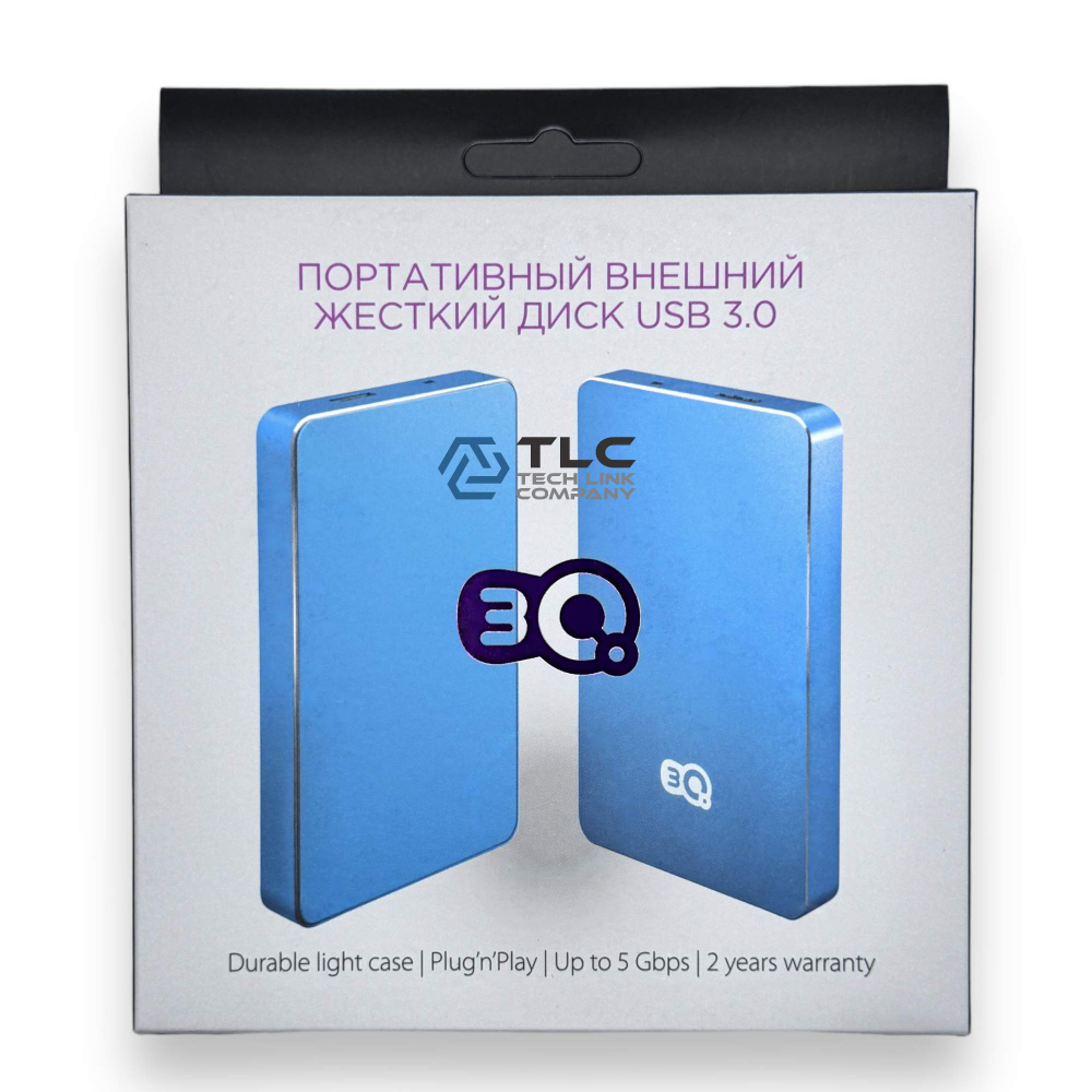 Внешний жесткий диск TLC Metallic 2,5" 500 Gb, USB 3.0, Синий