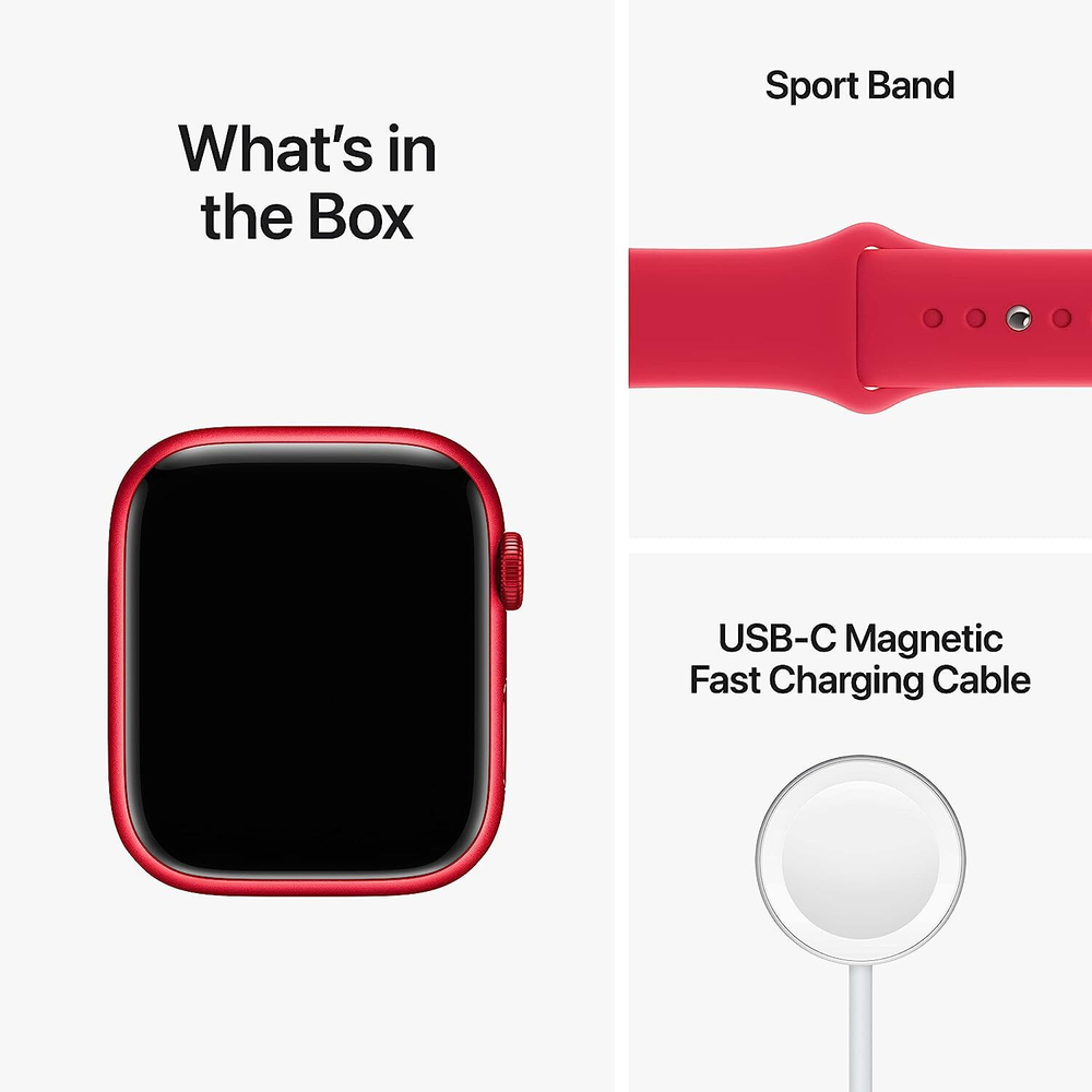 Умные часы Apple Watch Series 8 45mm Aluminium Case (PRODUCT) RED Sport Band M/L