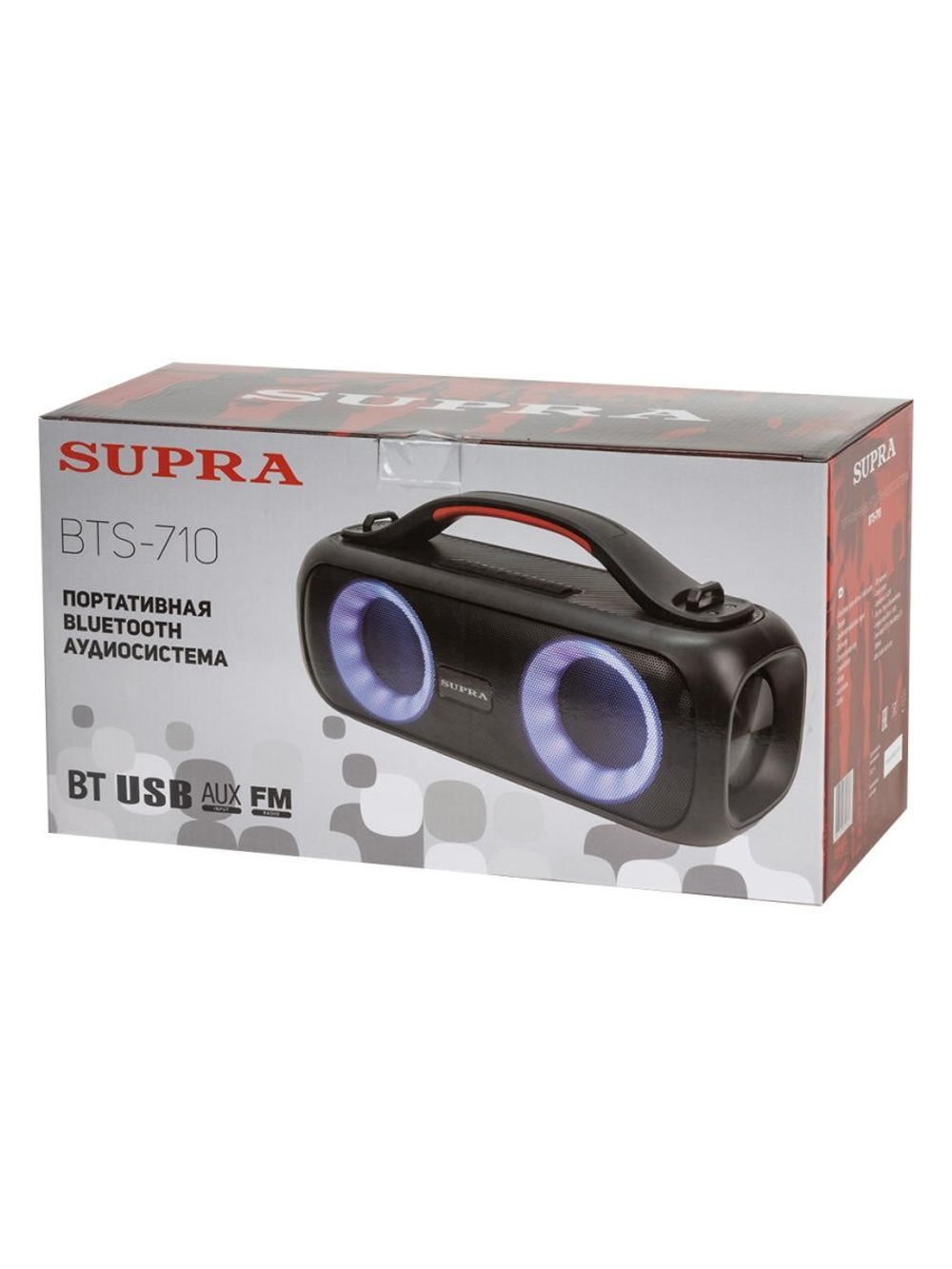 Портативная колонка Supra BTS-710 Black (BTS-710)