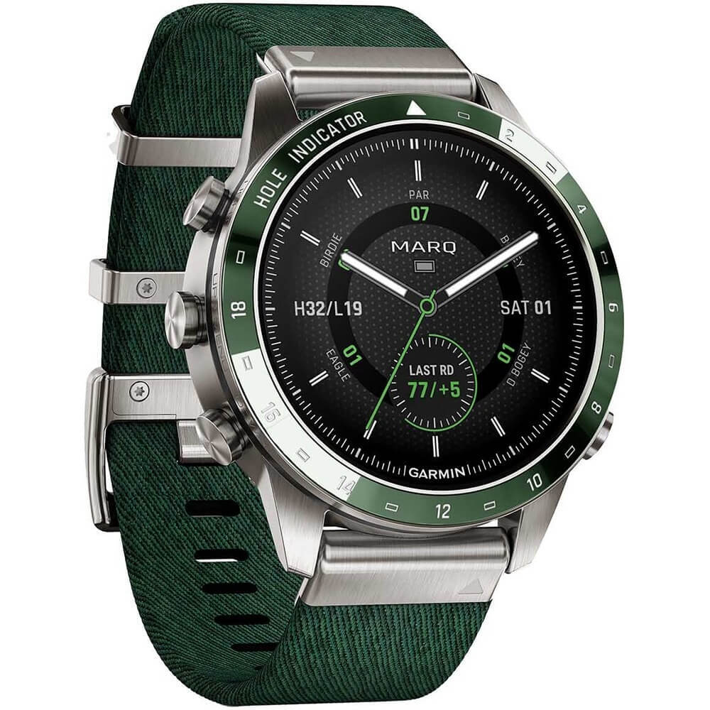 Смарт-часы Garmin Marq Golfer Gen 2 Emea серебристый/зеленый (154120)