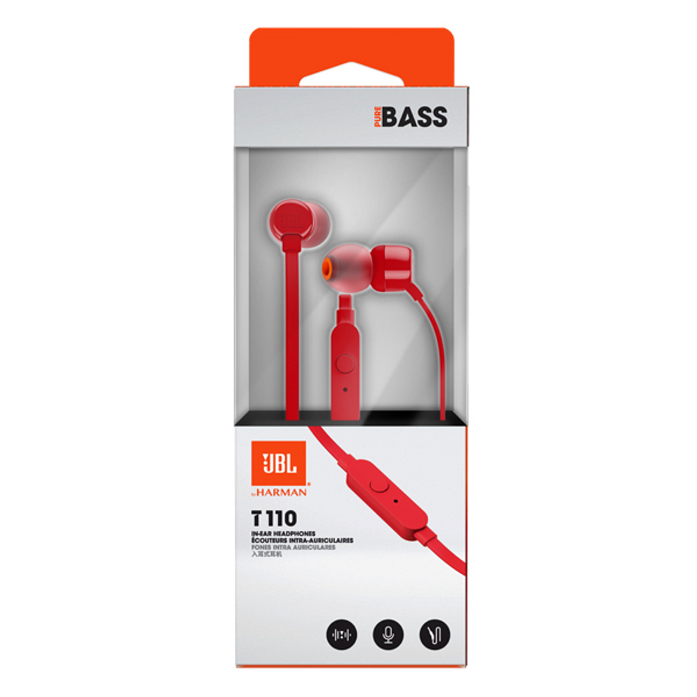 Наушники JBL T110 Red