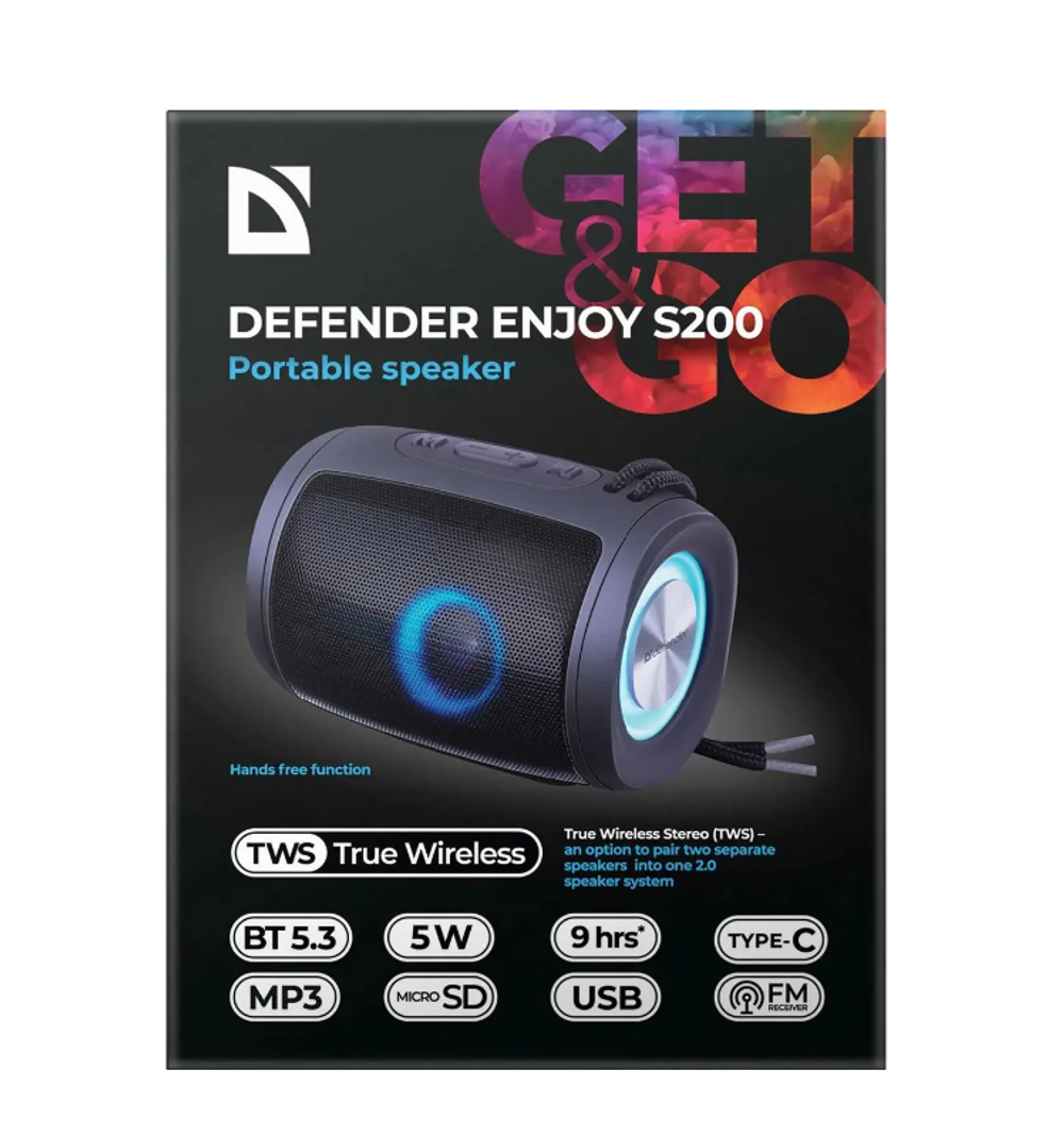 Портативная колонка Defender Enjoy S200 Black