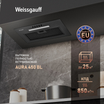 Вытяжка встраиваемая Weissgauff Aura 450 BL черный