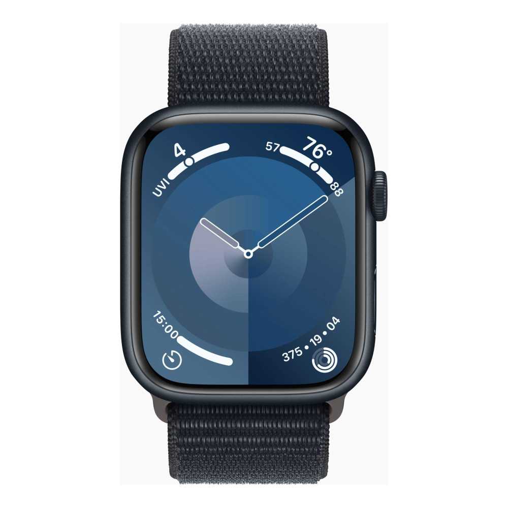 Смарт-часы Apple Watch Series 9 45 мм, Sport loop, размер 145-220 мм, темная ночь, 1990140