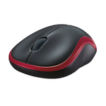 Беспроводная мышь Logitech M185 красный, черный (910-002237)