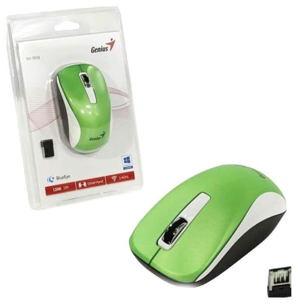 Беспроводная мышь Genius NX-7010 White/Green