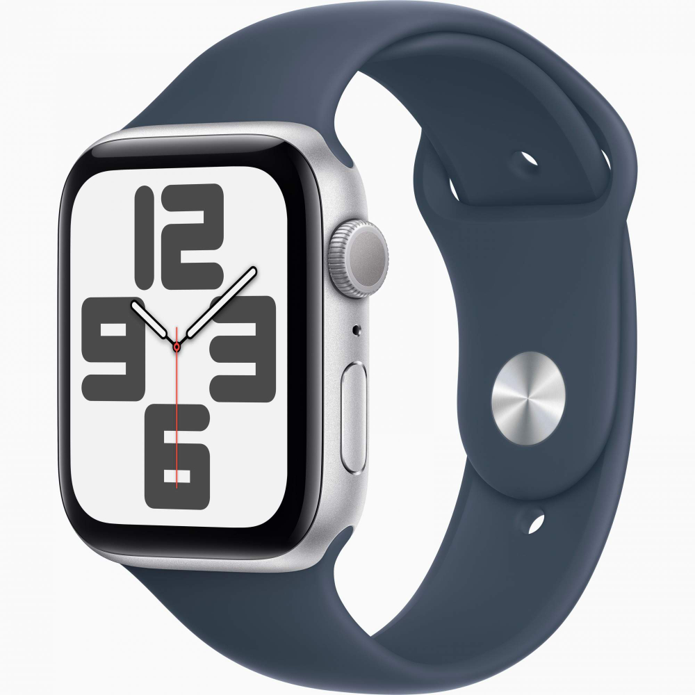 Смарт-часы Apple Watch SE2 44 mm Silver Aluminium Case, SM, Storm Blue Sport Band