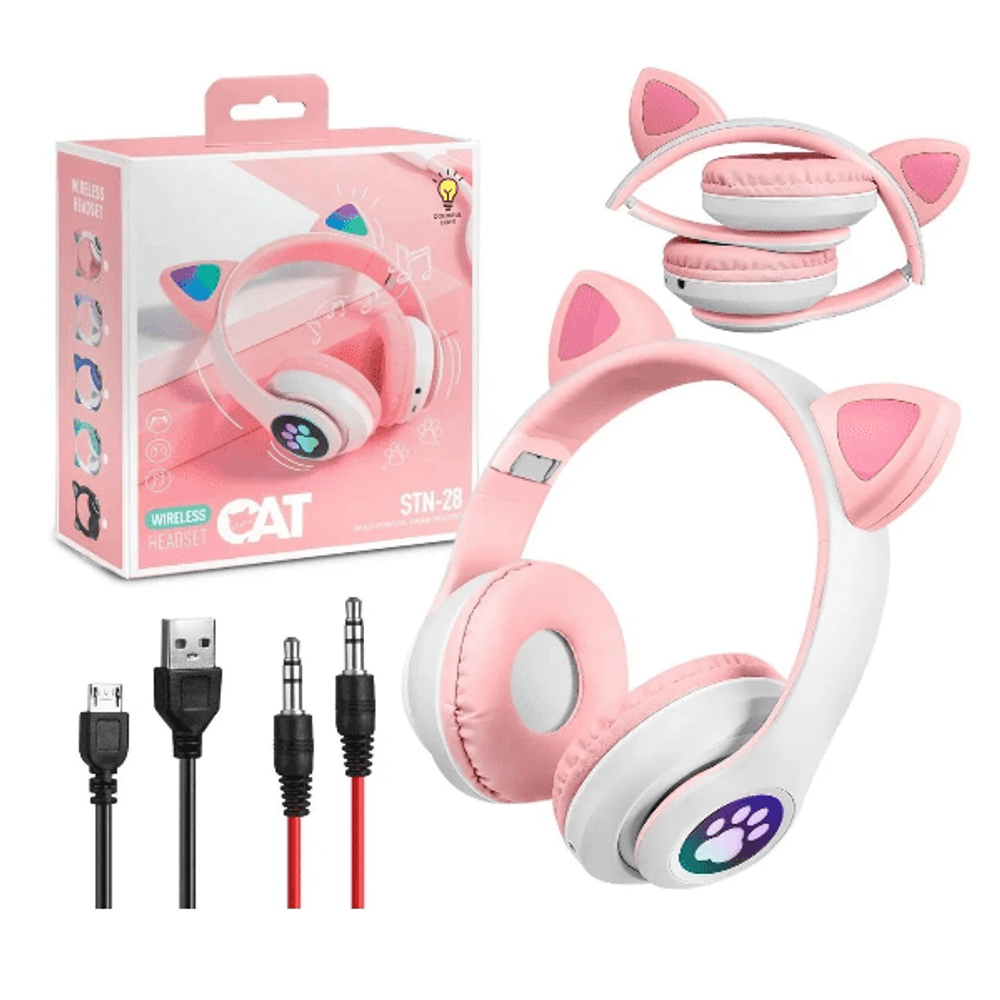 Наушники Bluetooth JBH STN-28 розовые