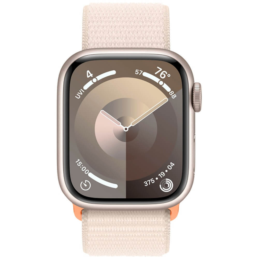 Смарт-часы Apple Watch Series 9 41 мм сияющая звезда, плетёный ремешок