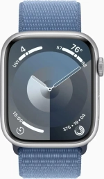 Смарт-часы Apple Watch Series 9 45мм серебристый / синий Sport Loop 145-220мм