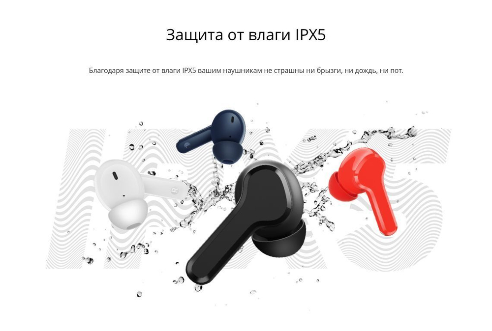Беспроводные наушники RealMe Buds T100 True Wireless 5.3 Bluetooth 88MS Blue
