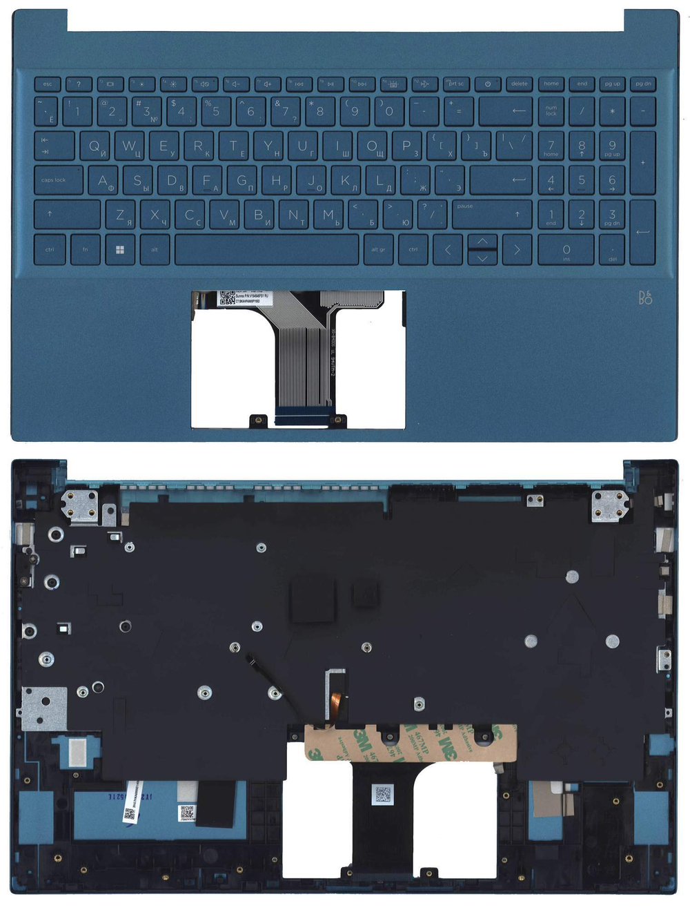 Клавиатура для HP Pavilion 15-EG 15-EH топкейс синий ver.1