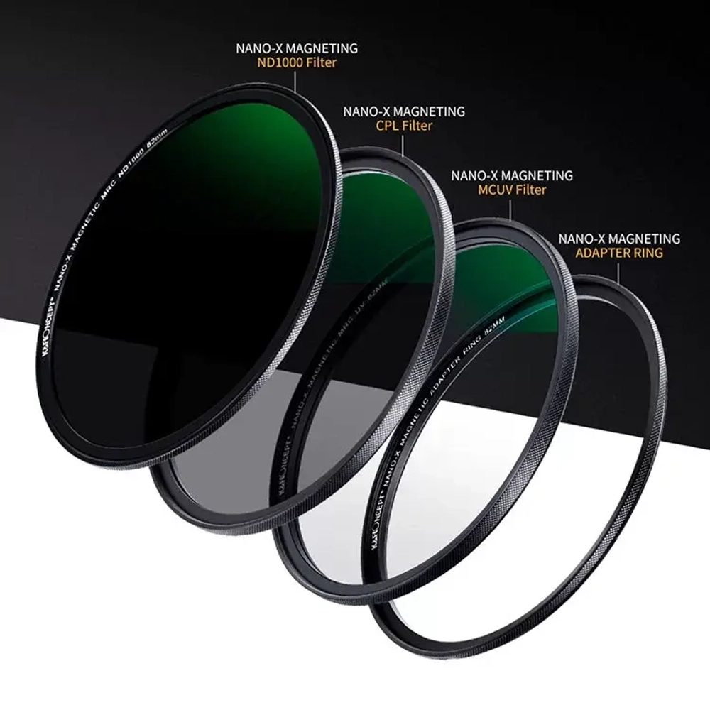 Комплект светофильтров K&F Concept 3 in 1 magnetic (MCUV+CPL+ND1000) 52мм SKU.1620
