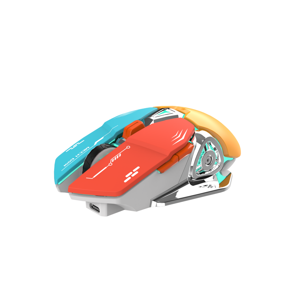 Беспроводная игровая мышь Run Energy G-551-D белый, желтый, красный, синий