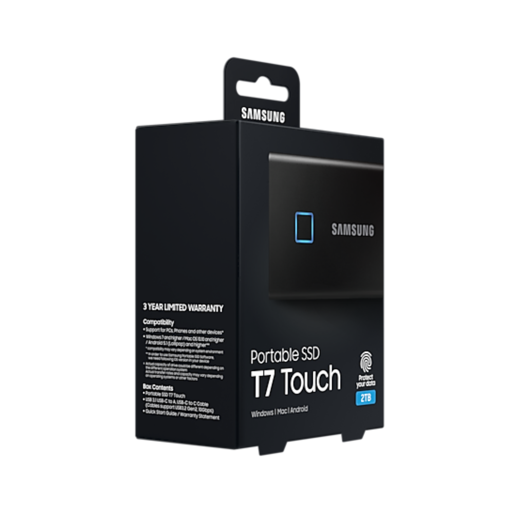 Внешний SSD диск Samsung T7 Touch 2ТБ (MU-PC2T0K)