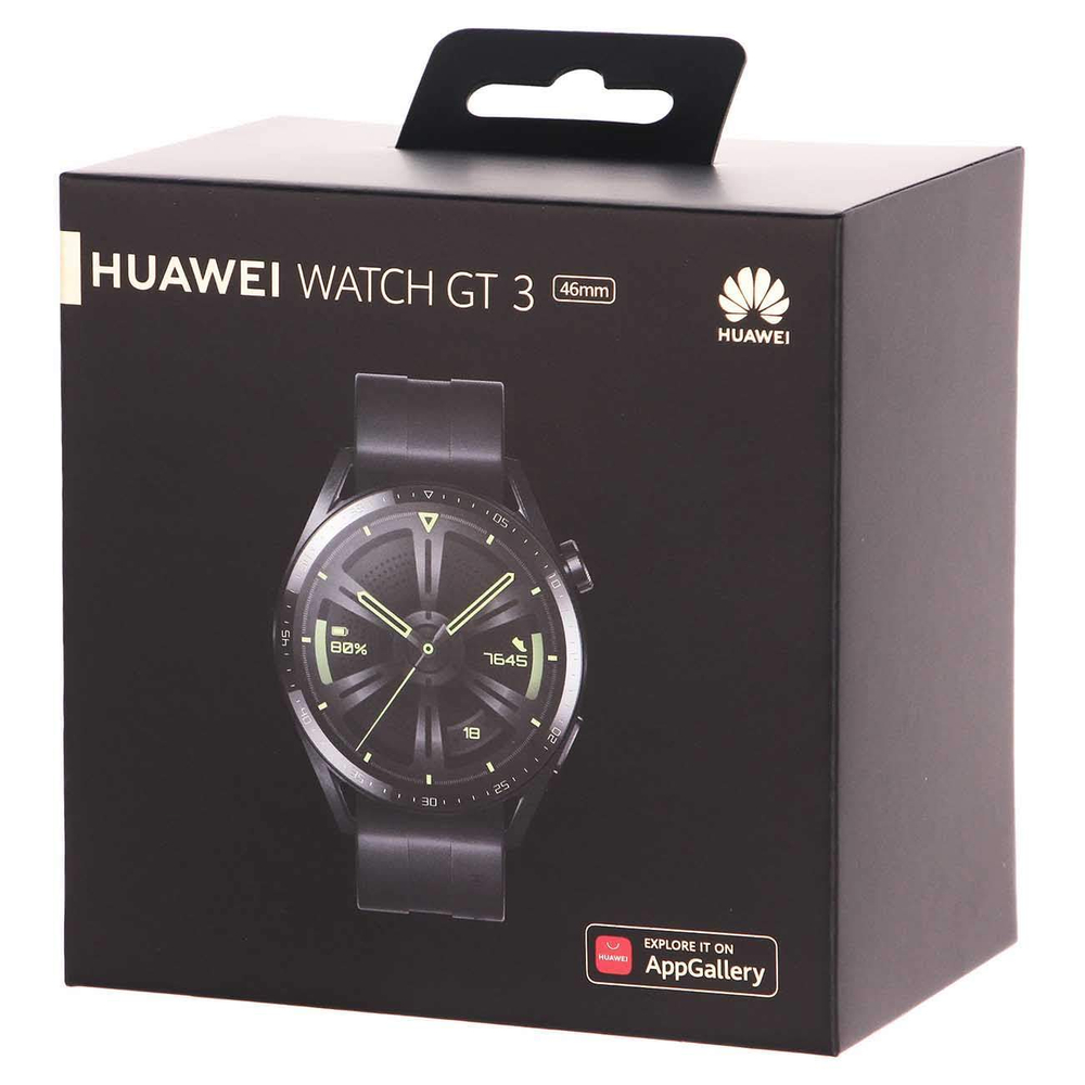 Смарт-часы Huawei watch GT 3 JPT-B29 Black SS/Black Fluoroelastomer (55028464)